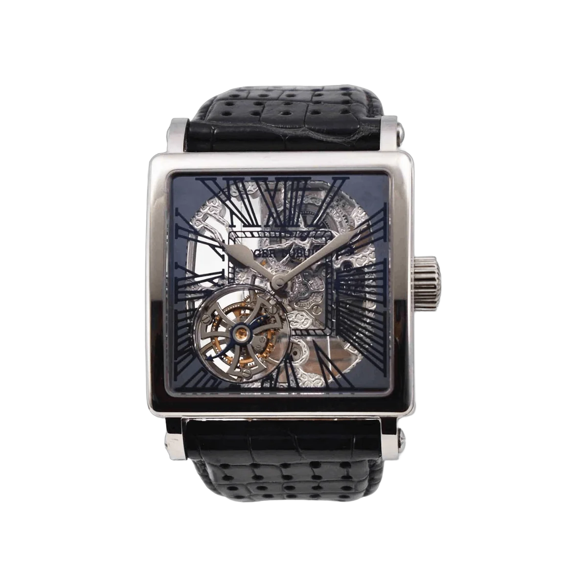 Roger Dubuis Golden Square G40 02SQ 7 V3.79 Skeleton Tourbillon With Skeleton Dial Men's Watch
