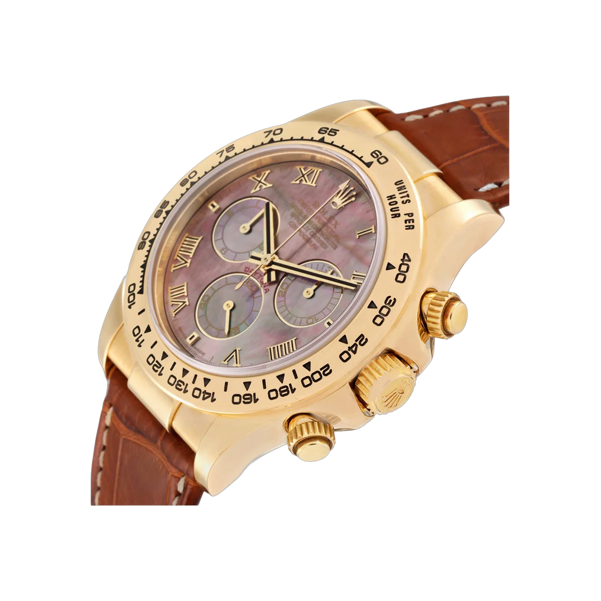 Rolex Cosmograph Daytona 116518 Yellow Gold 40mm MOP Dial Men's Watch