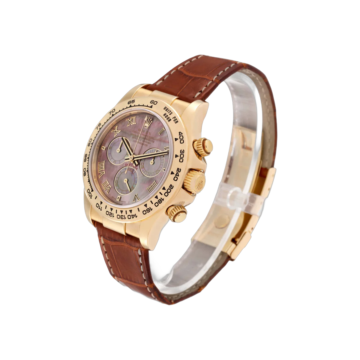 Rolex Cosmograph Daytona 116518 Yellow Gold 40mm MOP Dial Men's Watch