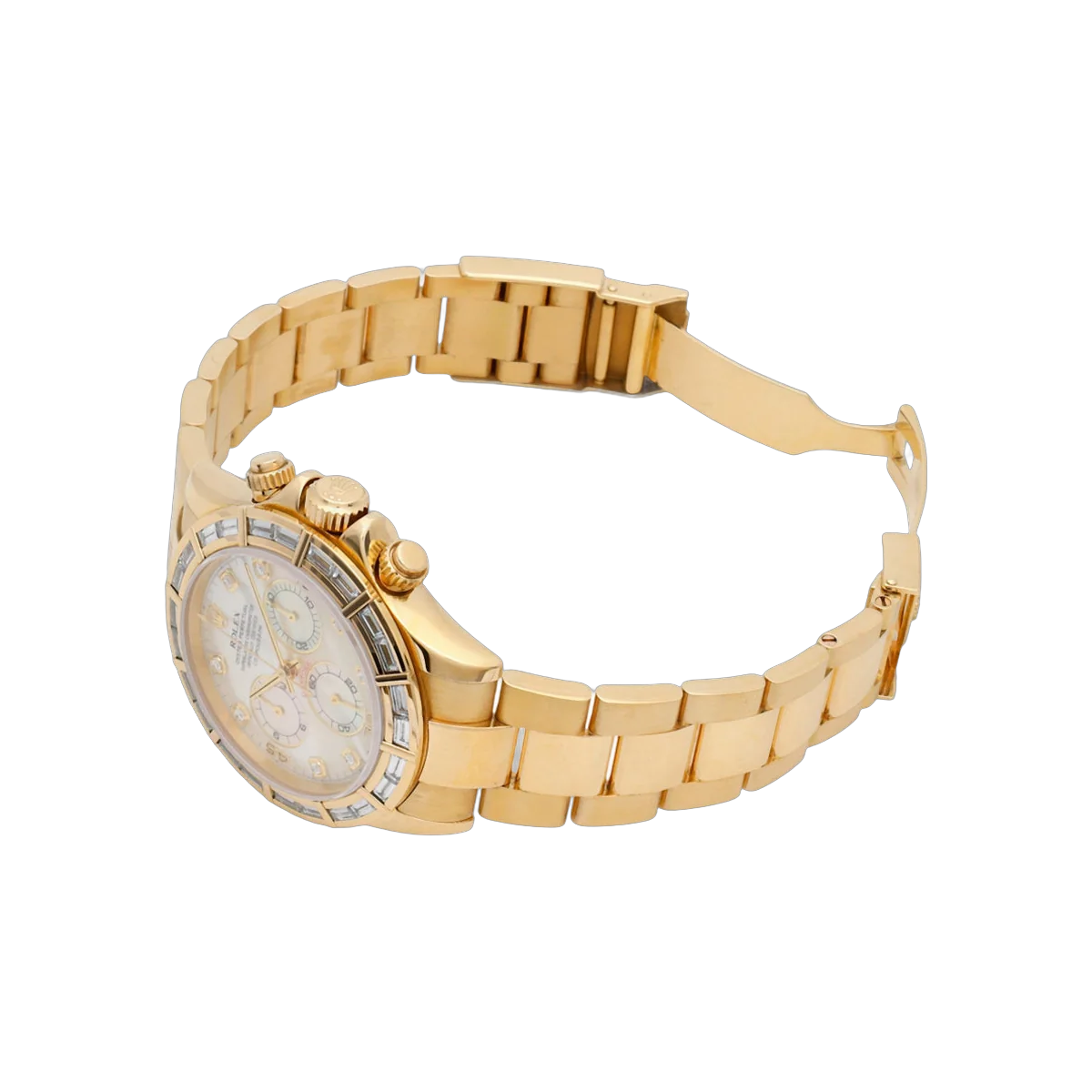 Rolex Cosmograph Daytona 116568BR Yellow Gold 40mm Mother of Pearl Dial Men's Watch
