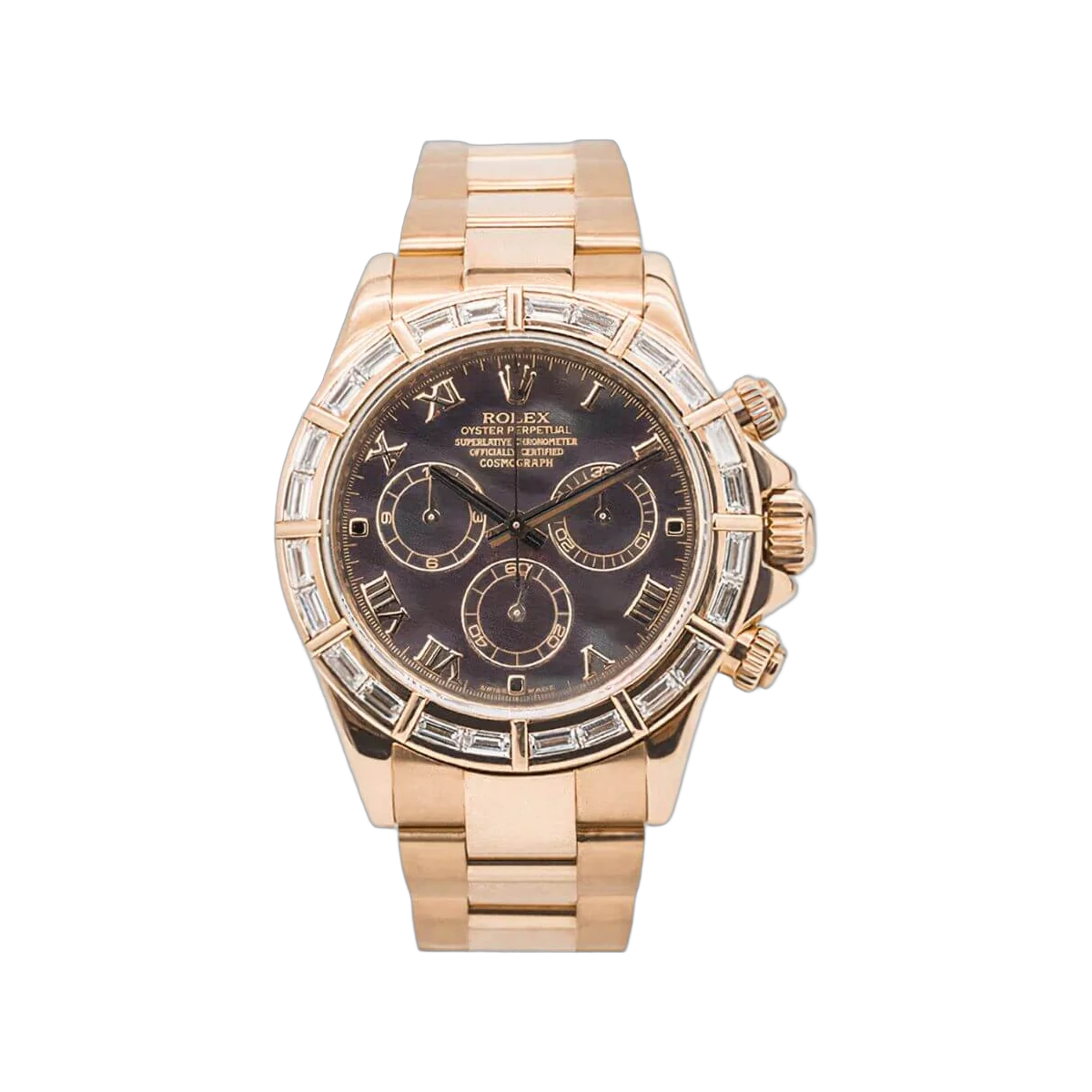 Rolex Cosmograph Daytona 116568BR ذهب أصفر مينا صدف رومان