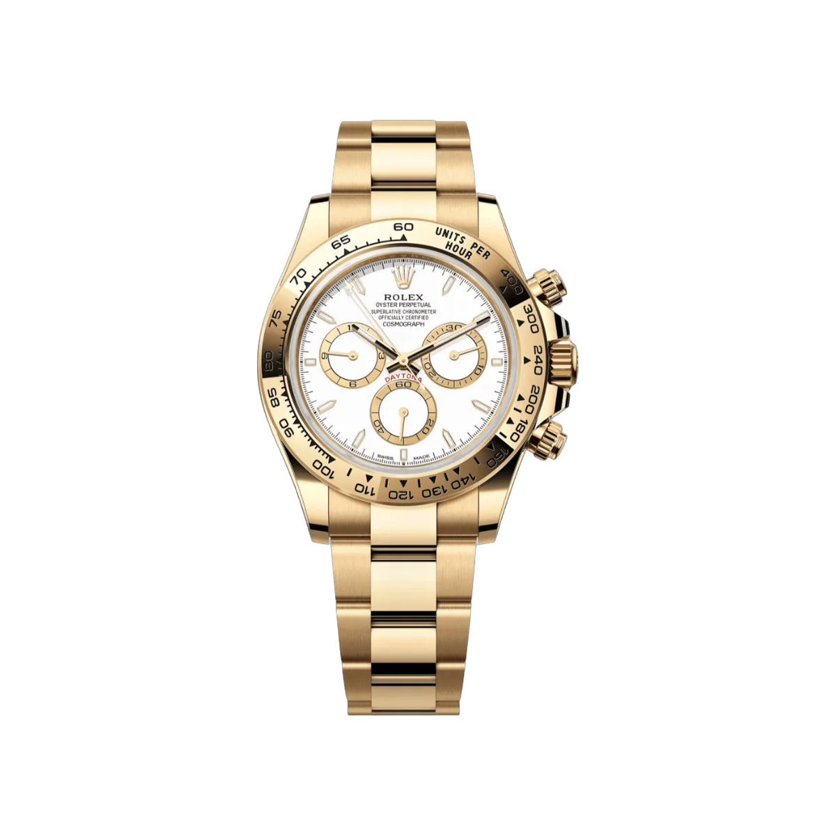 Rolex Cosmograph Daytona 126508-0001 18k Yellow Gold White Dial
