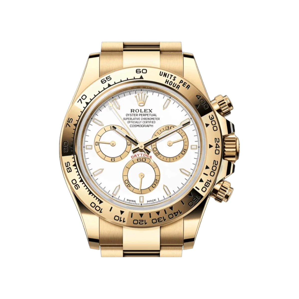 Rolex Cosmograph Daytona 126508-0001 18k Yellow Gold White Dial