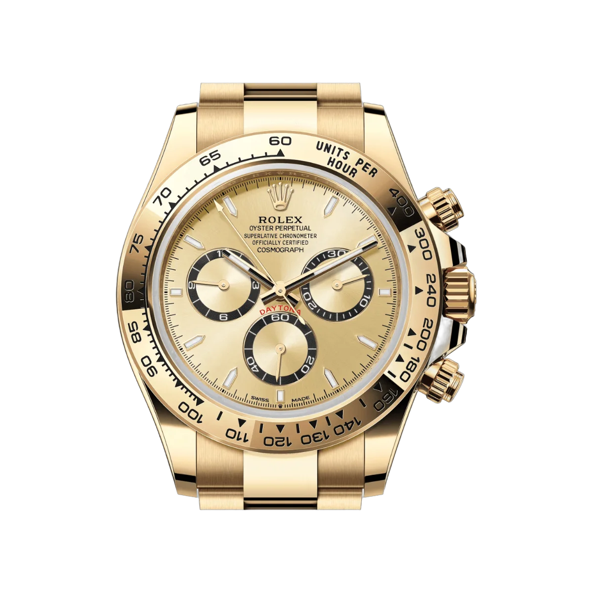 Rolex Cosmograph Daytona 126508-0005 18 Karat Gelbgold Lünette Goldenes Zifferblatt