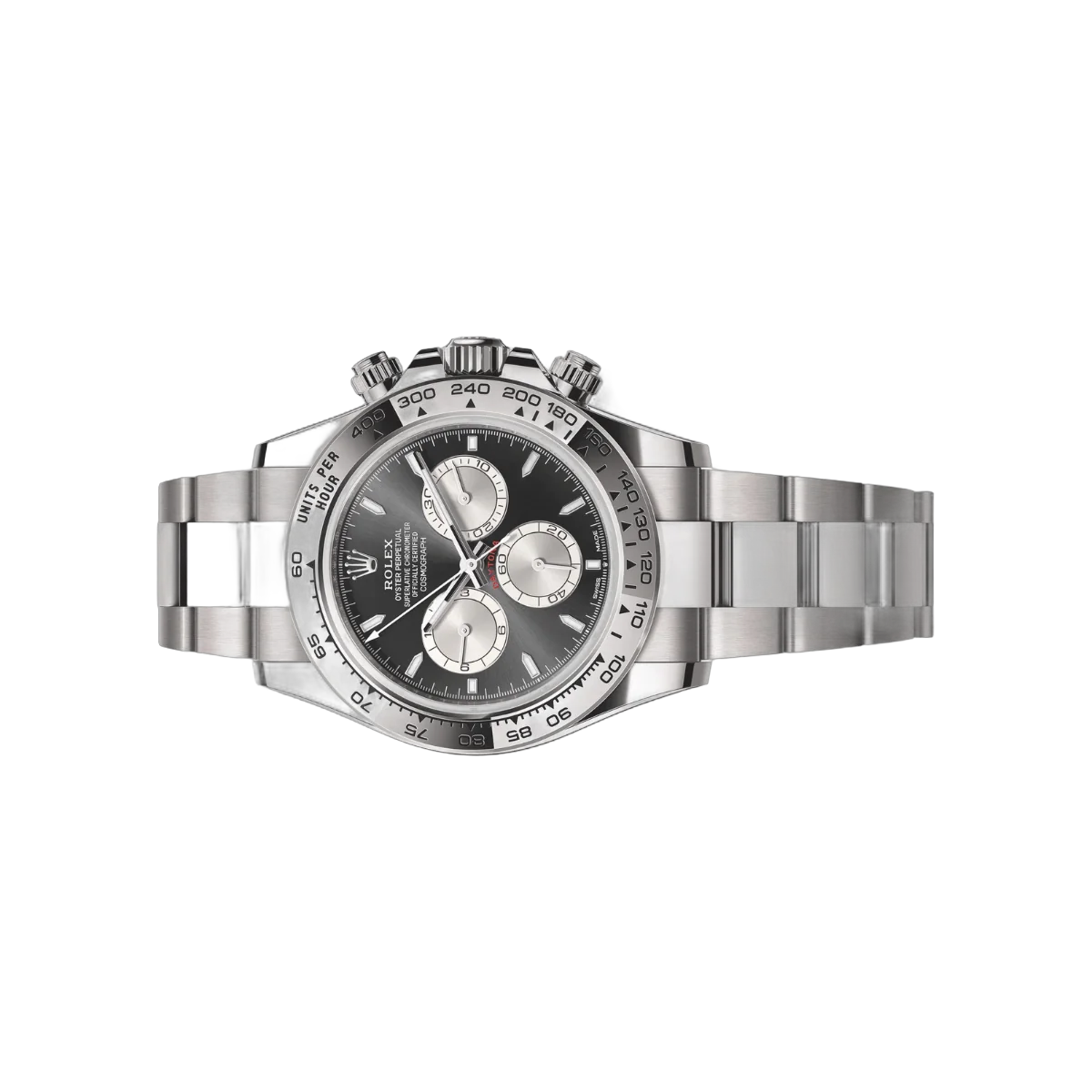 劳力士 Cosmograph Daytona 126509-0001 白金牡蛎手链 黑色表盘