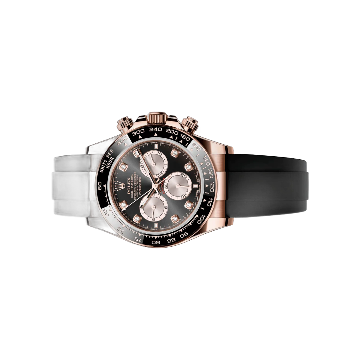 Rolex Cosmograph Daytona 126515LN-0004 Rose Gold Black Rubber And Black Diamond Dial