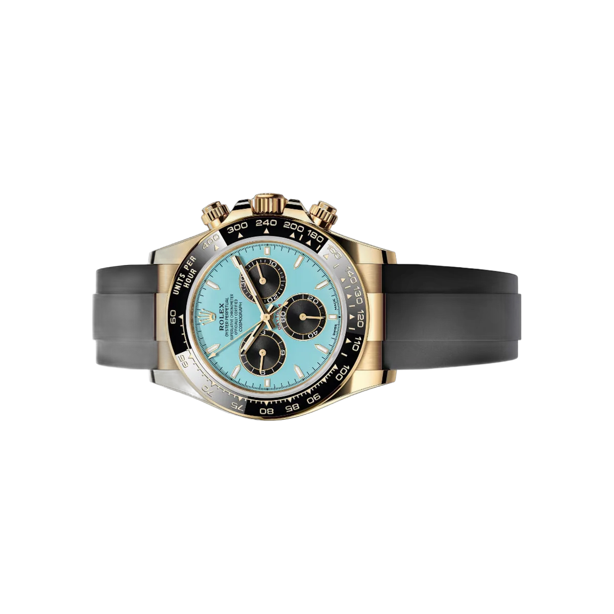 劳力士 Cosmograph Daytona 126518LN-0014 Oysterflex 黄金绿松石表盘 40 毫米男士手表