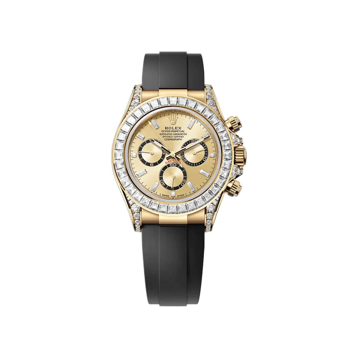 Rolex Cosmograph Daytona 126538TBR-0004 Oyster Perpetual 18 CT Yellow Gold 40mm Golden Diamond Dial ساعة رجالية