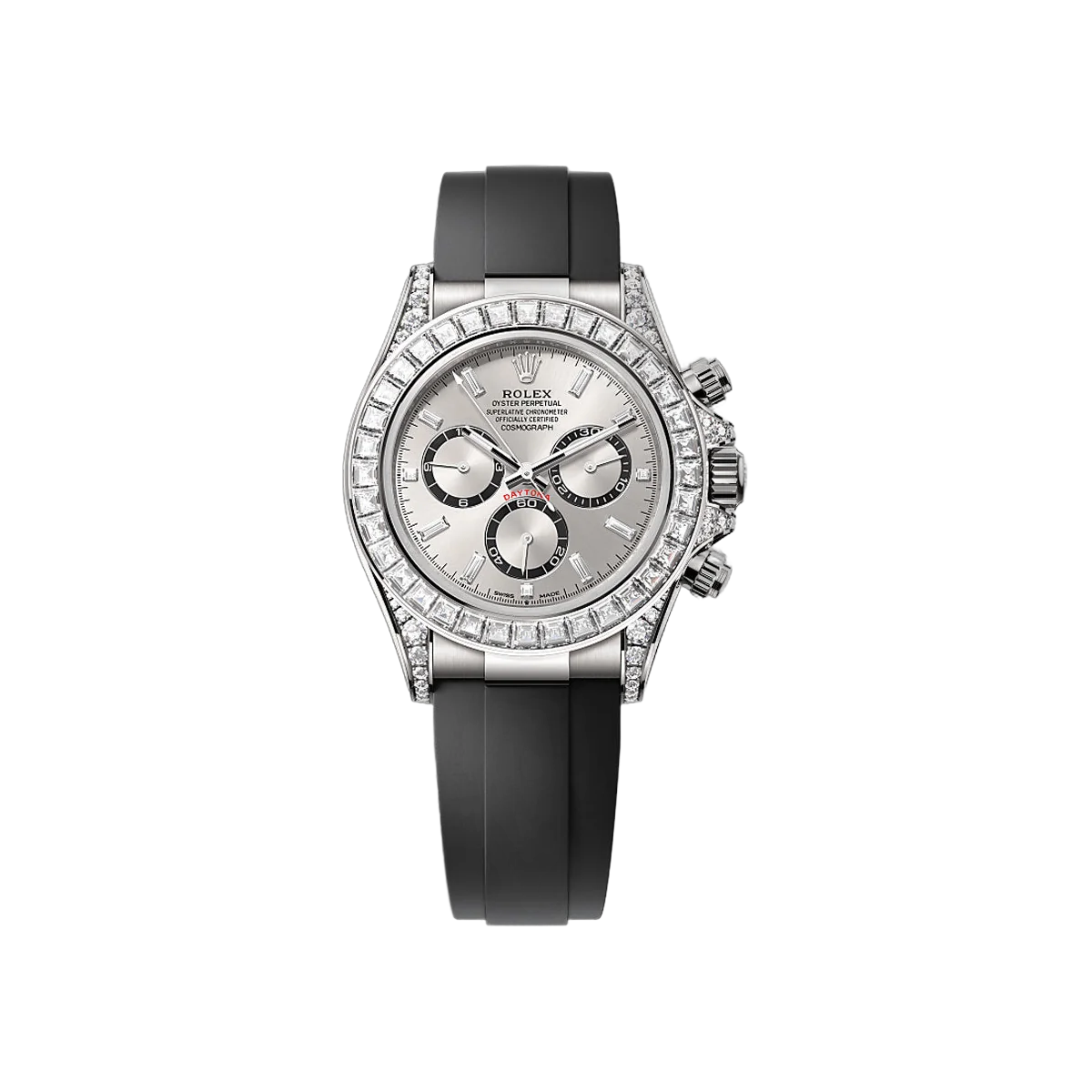 Rolex Cosmograph Daytona 126539TBR-0002 White Gold & Steel Diamond Dial Oysterflex Bracelet Diamond Bezel 40mm Unisex Watch