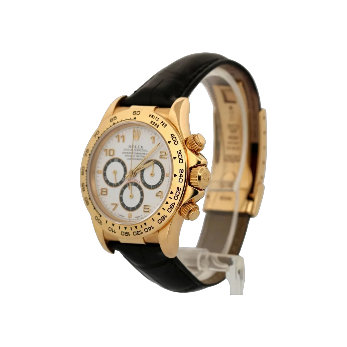 Rolex Cosmograph Daytona 16518 Yellow Gold 40mm White Dial Men's Watch