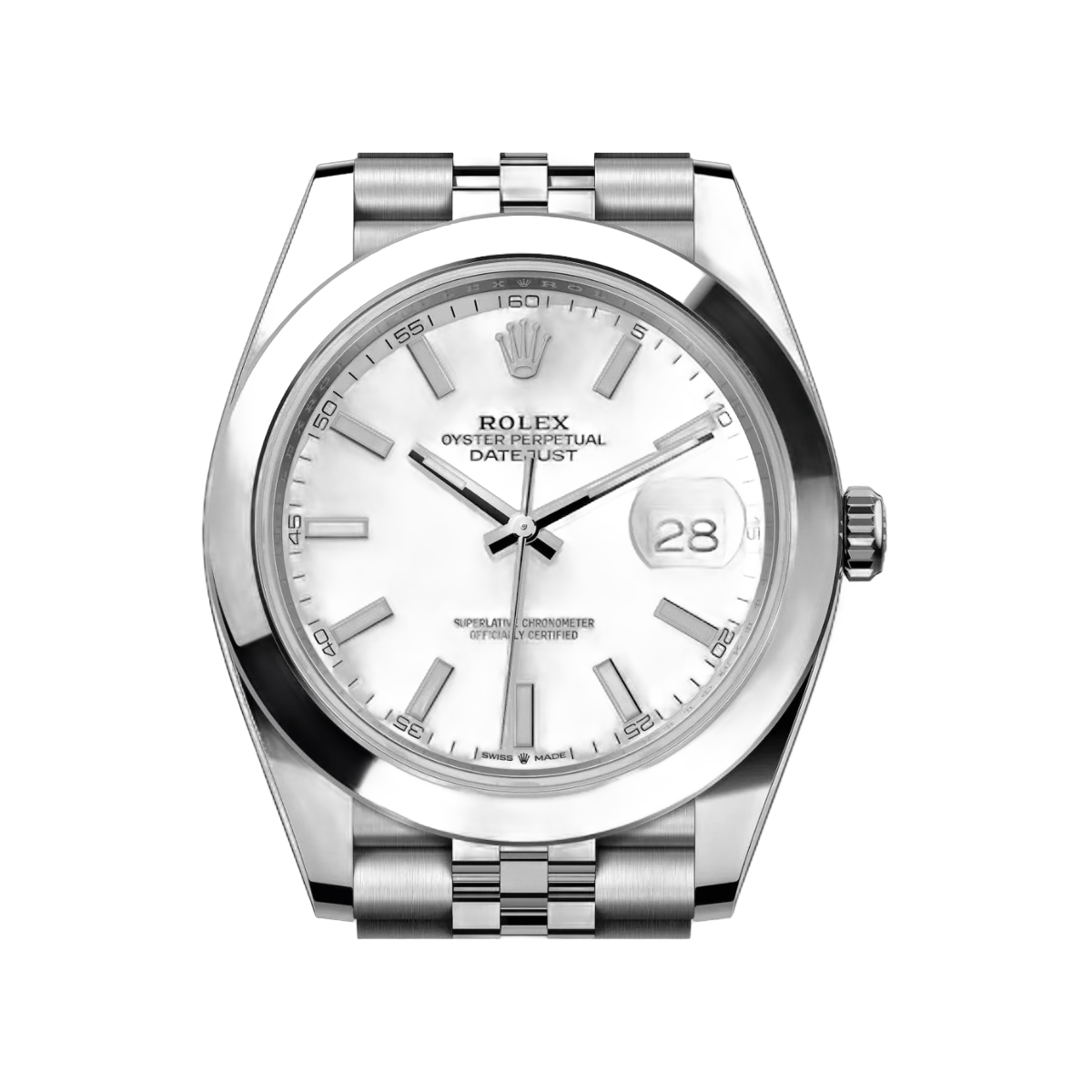 Rolex Datejust 126300-0006 Oyster Perpetual 41mm White Dial Mens Watch