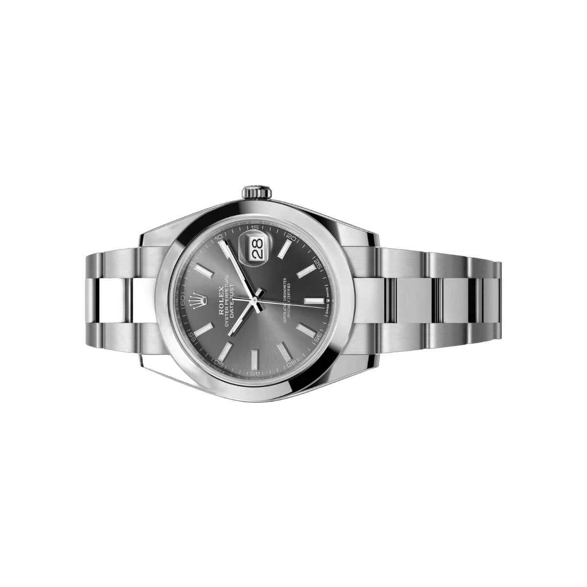 Rolex Datejust 126300-0007 Oyster Perpetual 41mm Herrenuhr mit schiefergrauem Zifferblatt