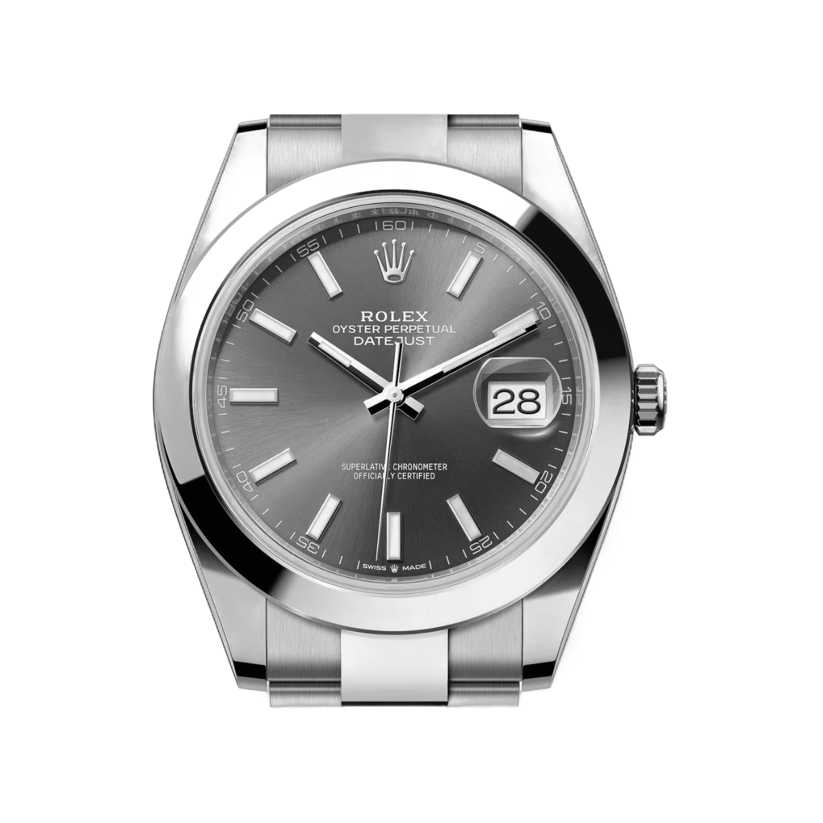 Rolex Datejust 126300-0007 Oyster Perpetual 41mm Herrenuhr mit schiefergrauem Zifferblatt