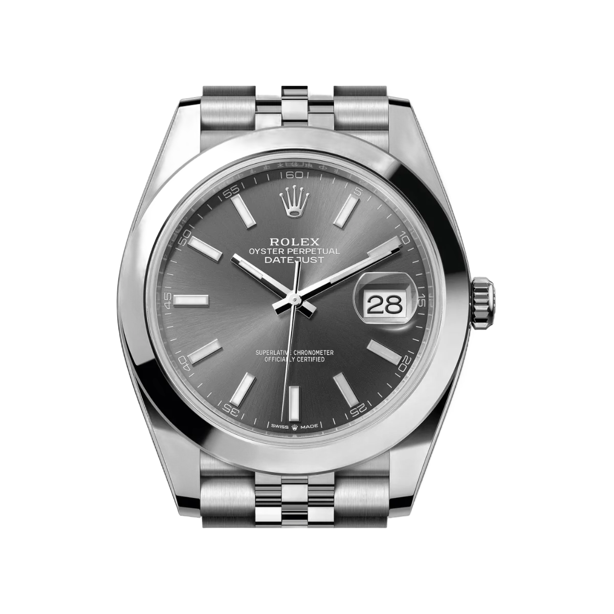 Rolex Datejust 126300-0008 Oyster Perpetual 41Mm Grey Dial Mens Watch