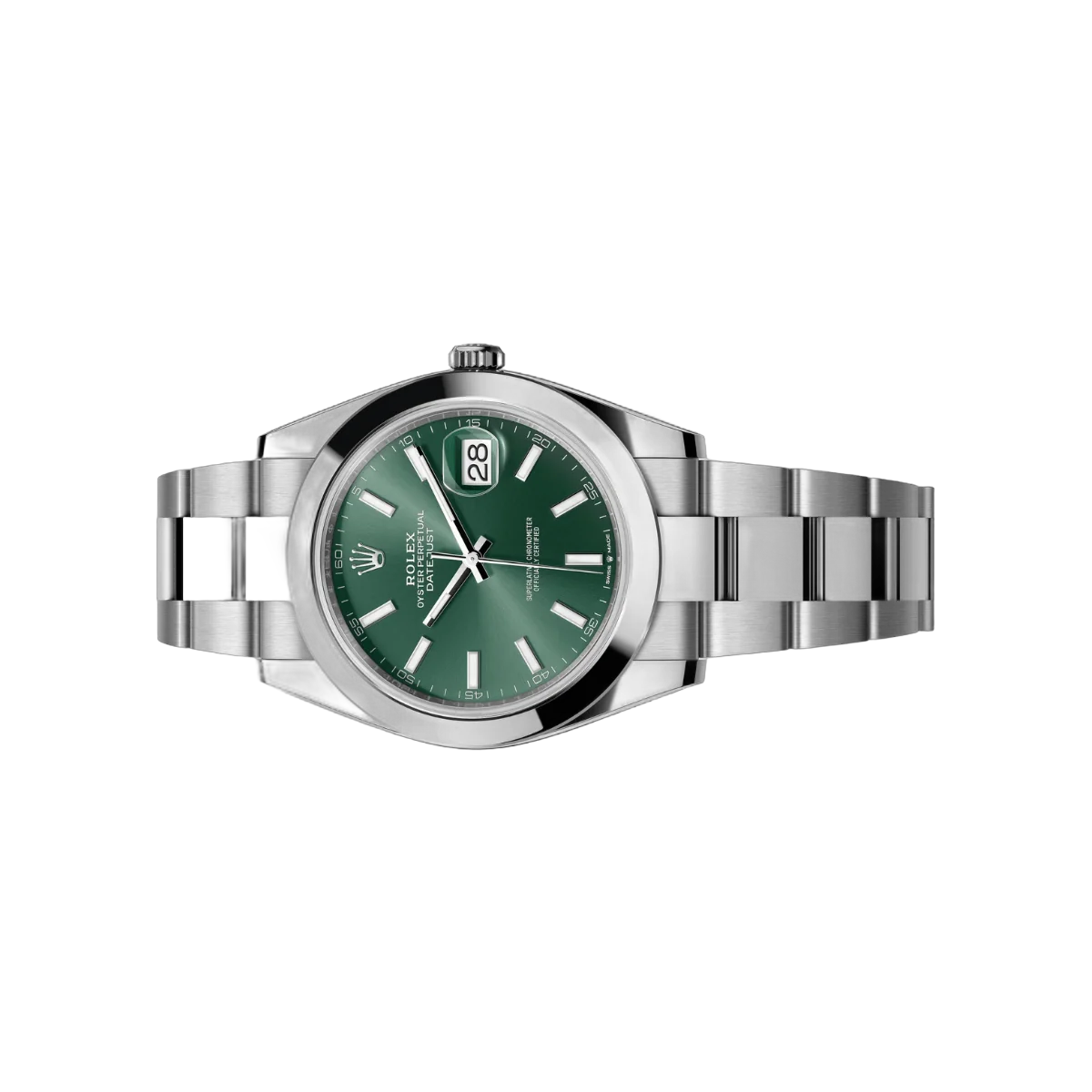 Rolex Datejust 126300-0019 Oyster Perpetual 41 mm mintgrünes Zifferblatt Herrenuhr