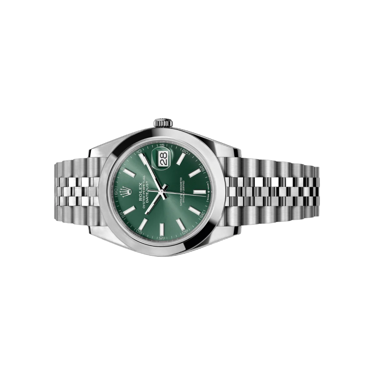 劳力士 Datejust 126300-0020 蚝式恒动 41 毫米薄荷绿表盘男士手表