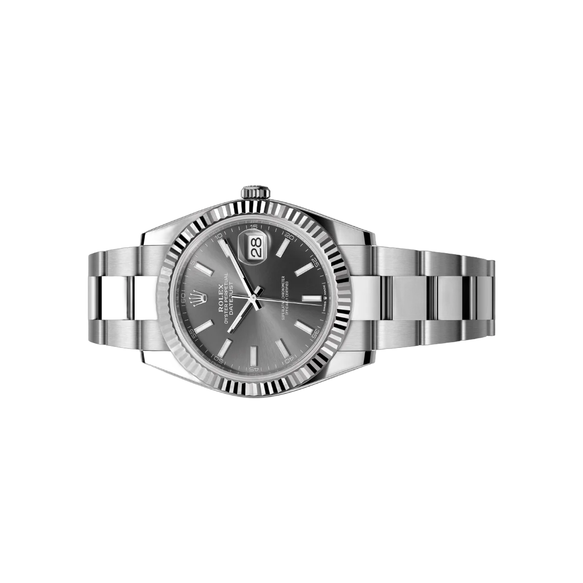 Rolex Datejust 126334-0013 Oystersteel White Gold Grey Dial 41mm Men’s Watch