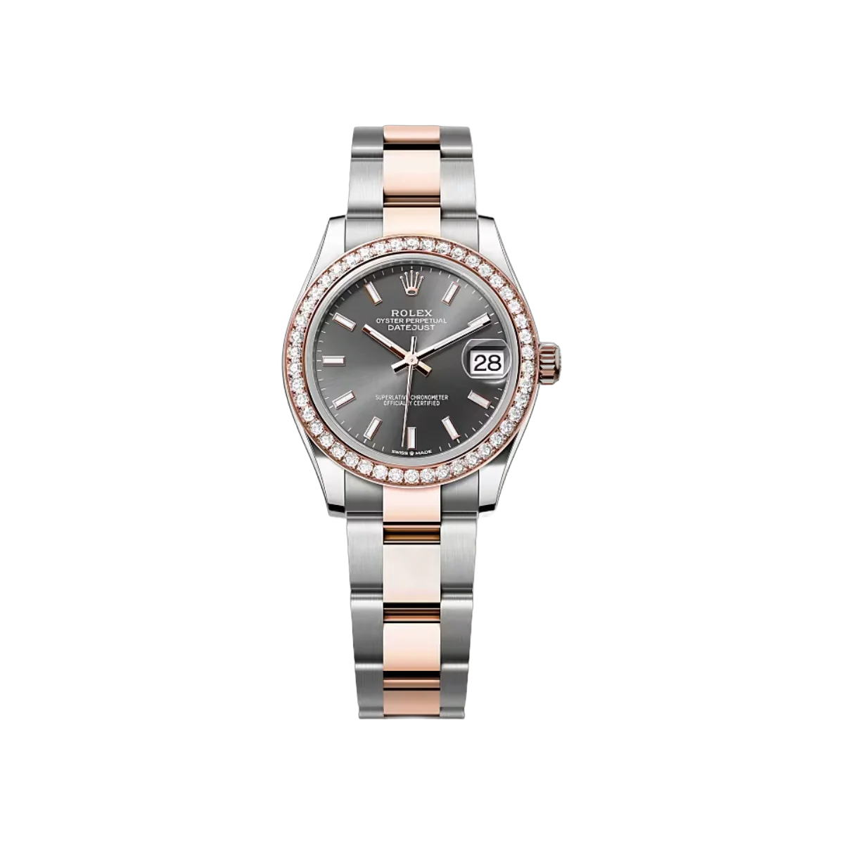 Rolex Datejust 278381RBR-0017 Oystersteel-Everose-Gold Schieferzifferblatt 31mm Damenuhr