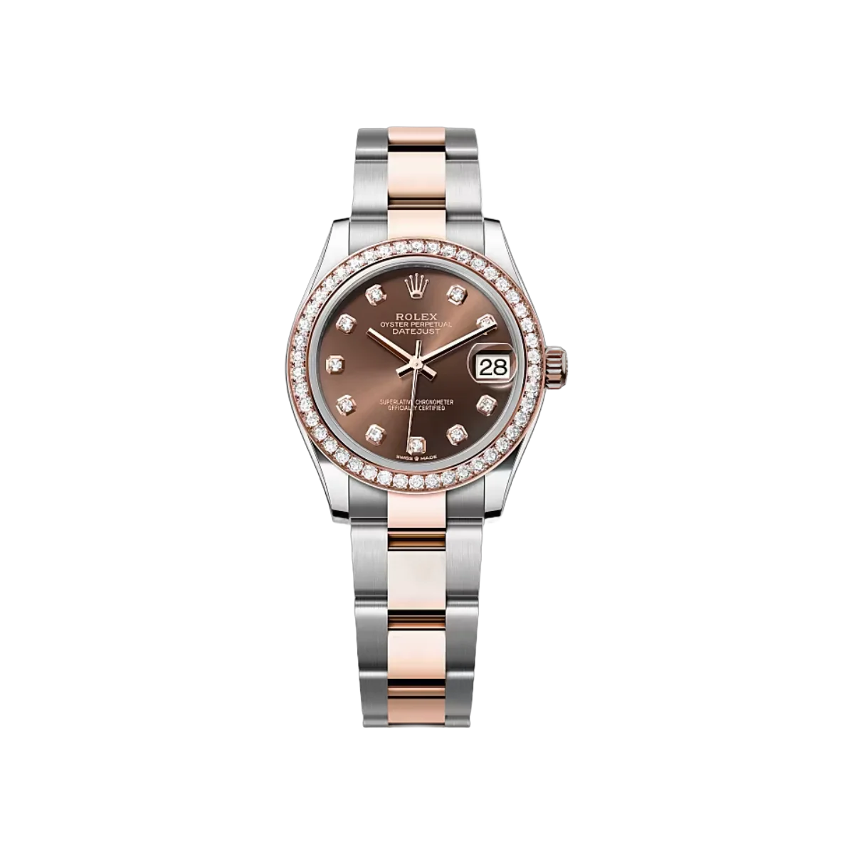 Rolex Datejust 278381RBR-0027 Oystersteel-Everose Gold Chocolate Dial 31mm Women’s Watch