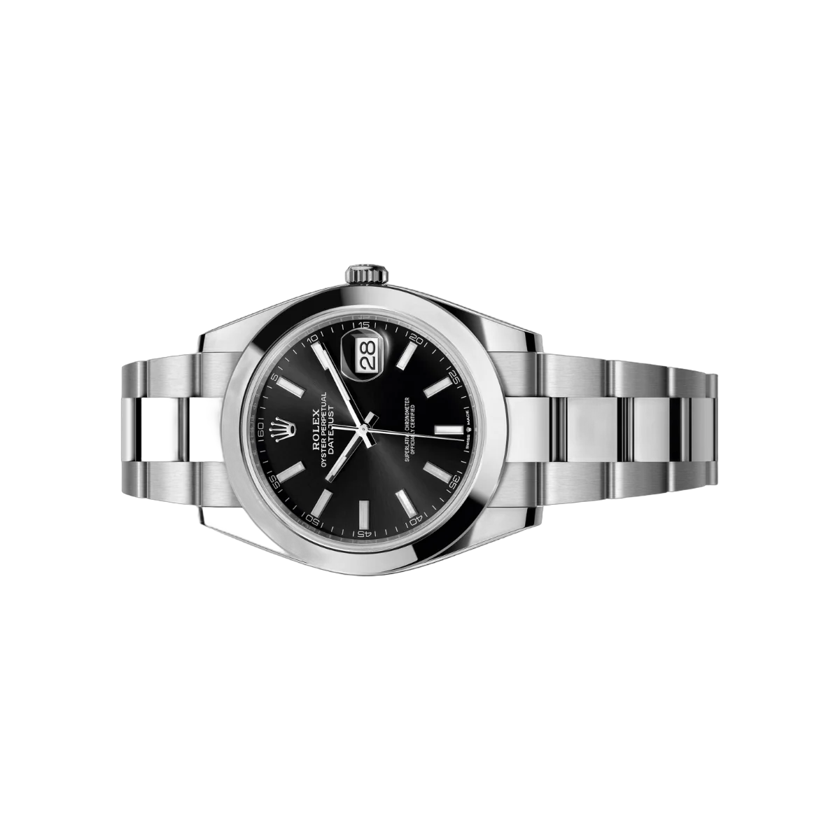 劳力士 Datejust m126300-0011 蚝式恒动不锈钢 41 毫米黑色索引表盘男式手表