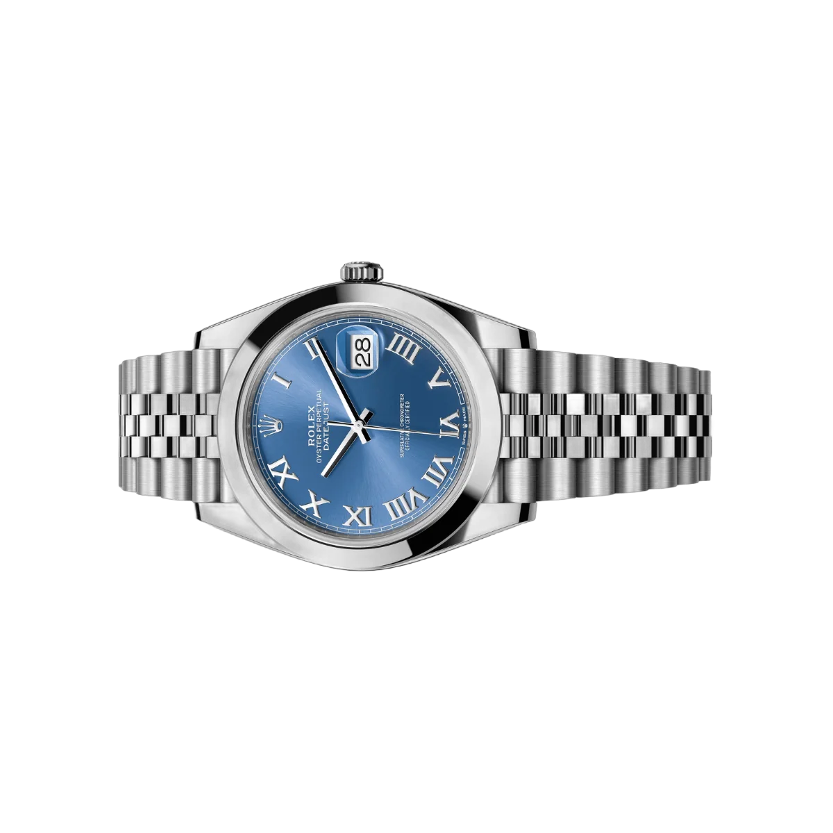 劳力士 Datejust m126300-0018 不锈钢 41 毫米蓝色表盘罗马数字男式手表