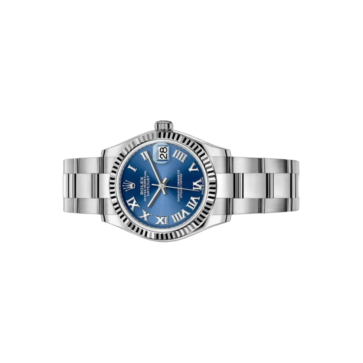 Rolex Datejust M278274-0033 31 Mm Oystersteel Blue Dial White Gold