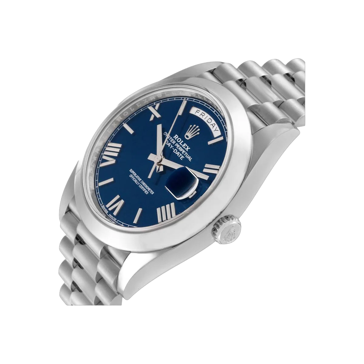 Rolex Day-Date 228206 BLRP Platinum 40mm Blue Dial Men's Watch