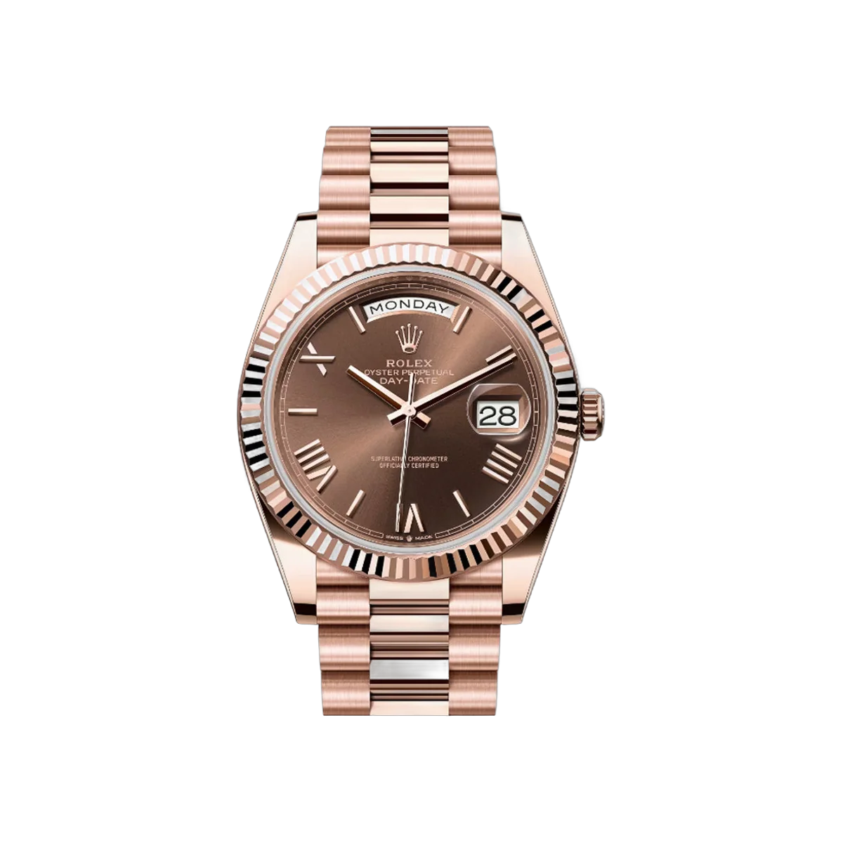 Rolex Day-Date 40 228235 CHORP Rose Gold 40mm Chocolate Dial Men's Watch