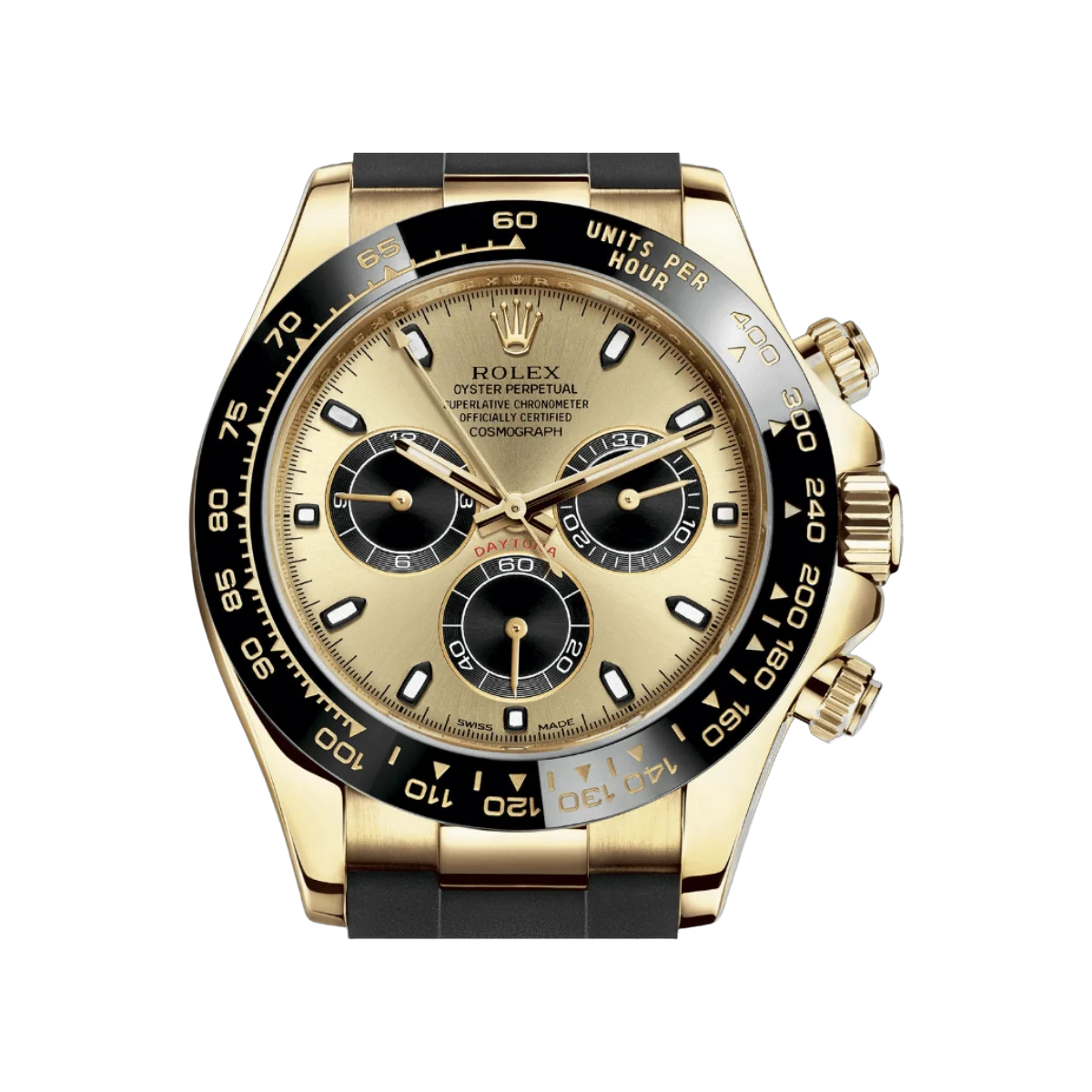 Rolex Daytona 116518LN CHBKOF 18 Karat Gelbgold 40mm Champagner-schwarzes Zifferblatt Herrenuhr