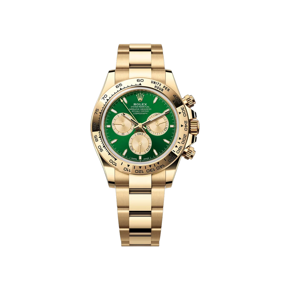 Rolex Daytona Cosmograph Daytona John Mayer 2.0 - 126508-0008 Gelbgold 40 mm Grünes Zifferblatt Herrenuhr