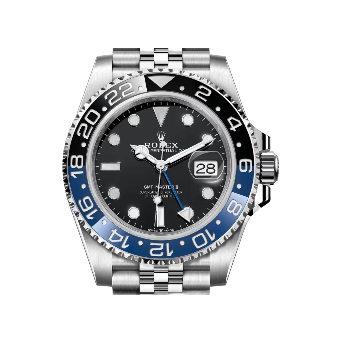 Rolex GMT-Master II 126710BLNR-0002 Batman Jubilee 40mm Edelstahl Blau und Schwarz Keramik