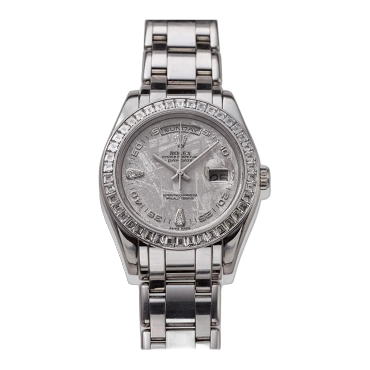 Rolex Oyster Perpetual Day Date 18956 Meteorite Dial 39Mm Platinum Ladies Watch