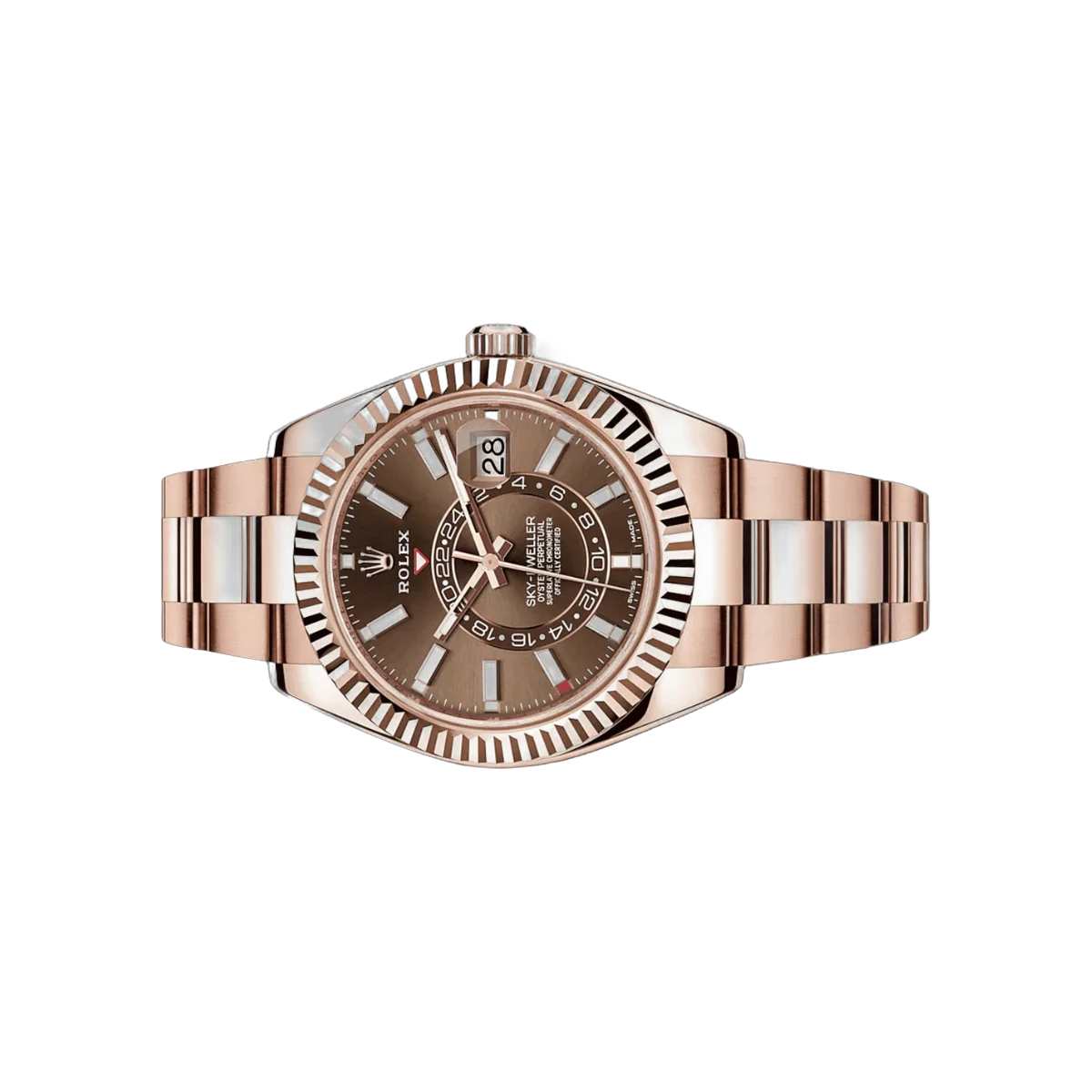 Rolex Sky Dweller 326935 CHOI 18K Everose Gold 42mm Chocolate Index Dial Mens Watch – additional product photo 5