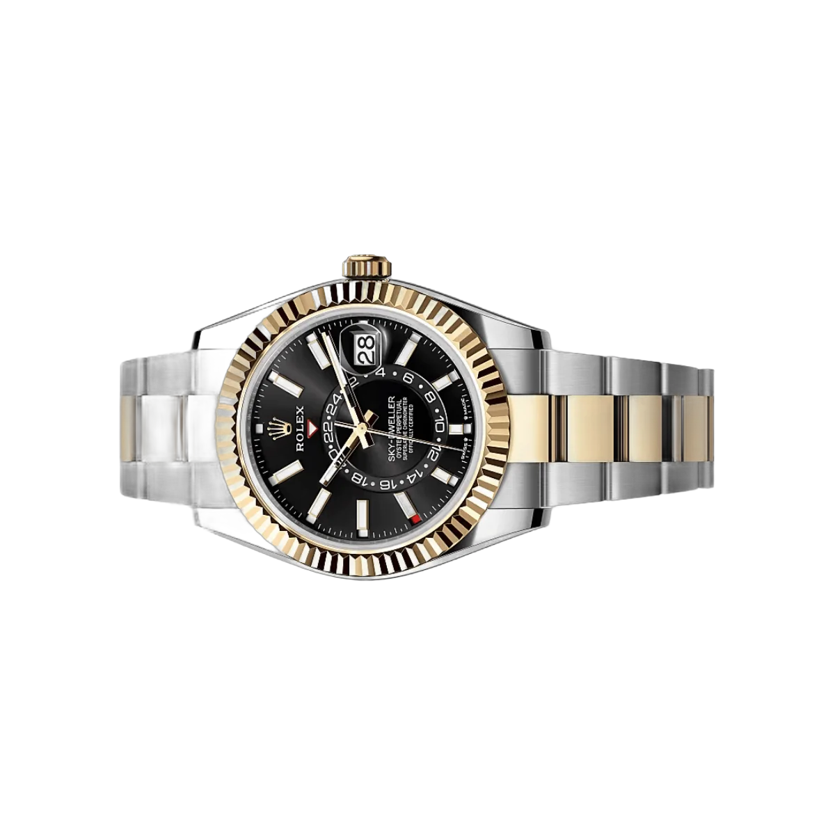 Rolex Sky Dweller 336933-0003 Oystersteel Yellow Gold Bright Black Dial 42mm Men’s Watch