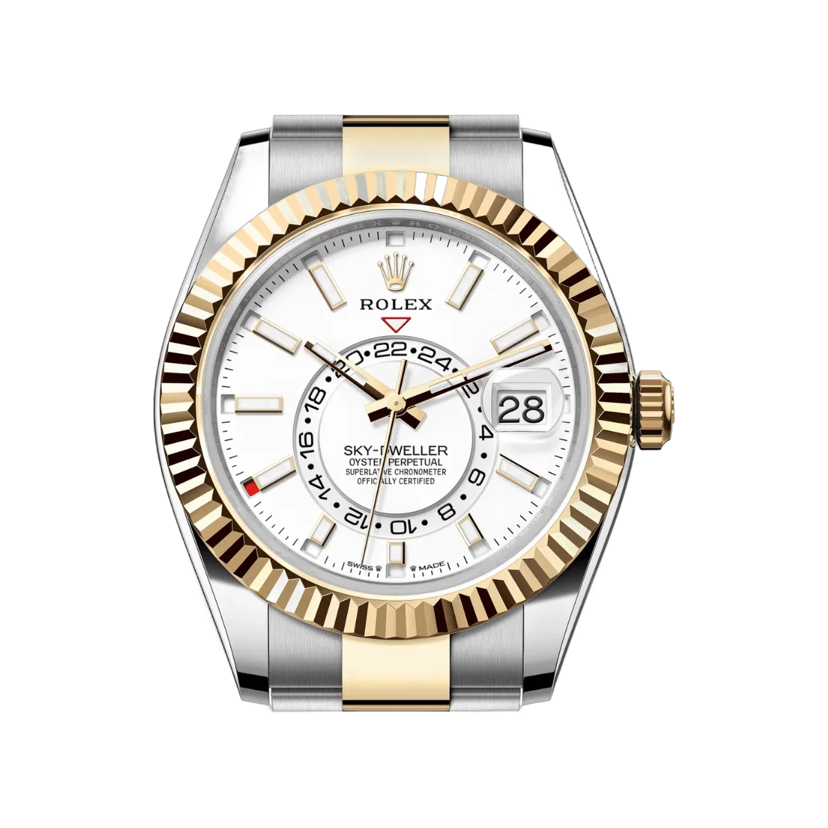 Rolex Sky Dweller 336933-0005 Oystersteel Gelbgold Intense White Zifferblatt 42mm Herrenuhr