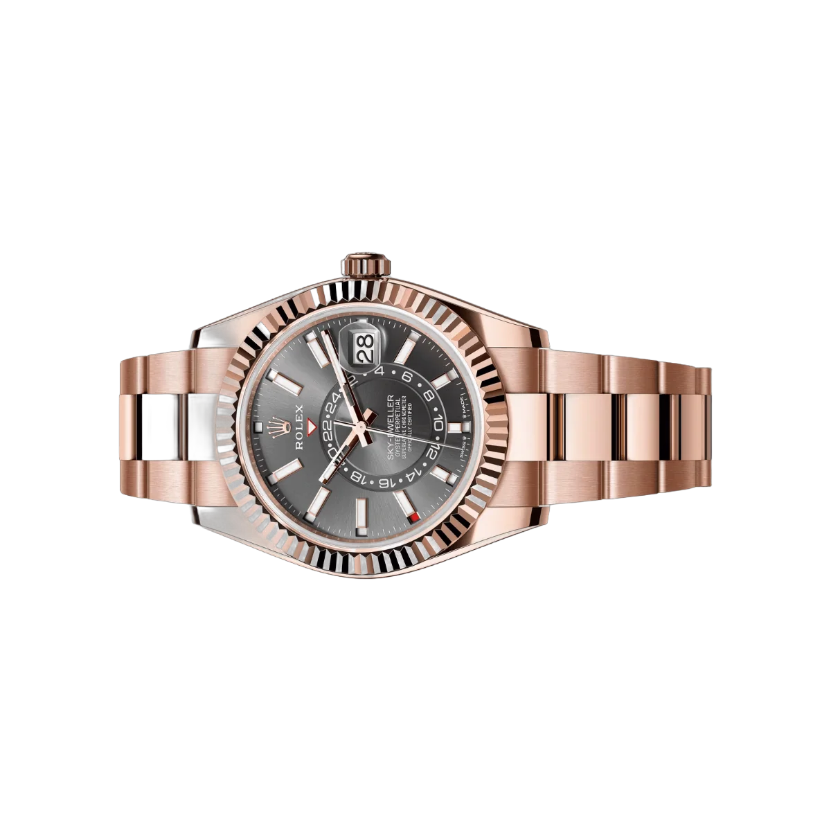 Rolex Sky Dweller 336935-0004 Everose Gold Slate Dial 42mm Men’s Watch