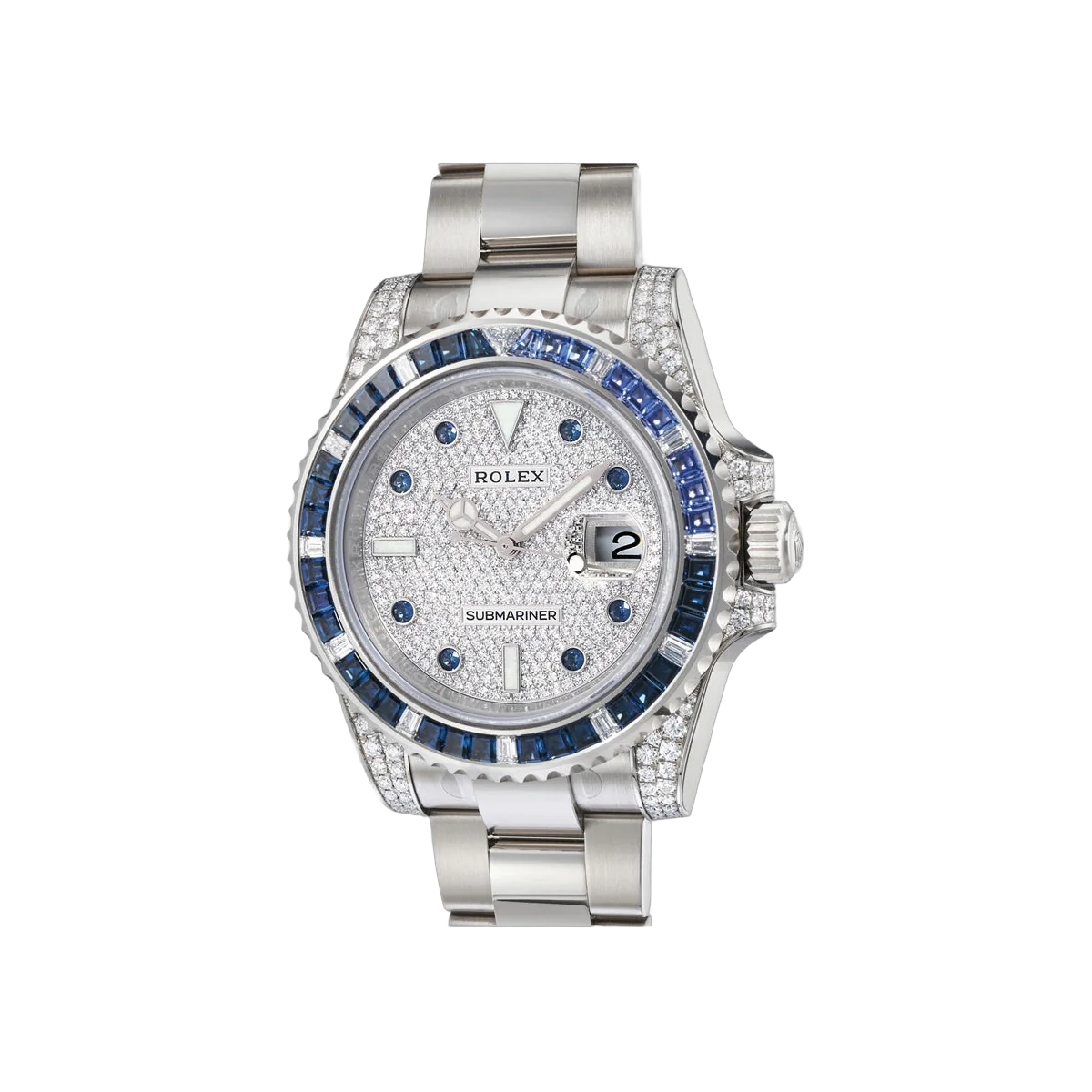 Rolex Submariner Date 116659SABR Weißgold 40mm Diamant-Pavé-Zifferblatt Herrenuhr