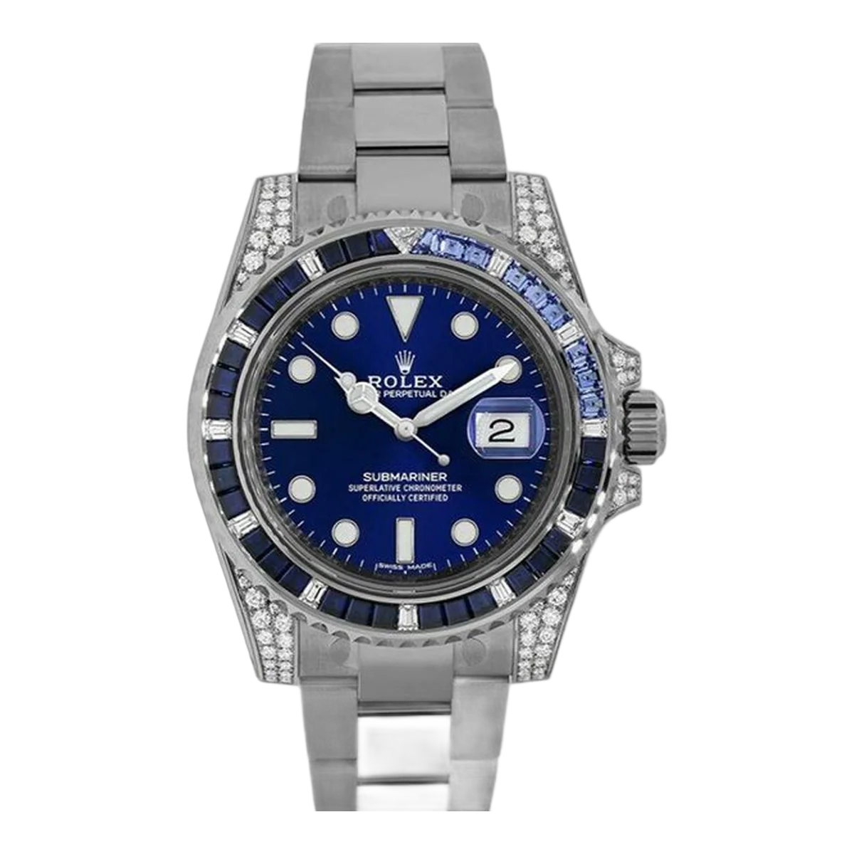 Rolex Submariner Date 116659SABR White Gold Diamond Sapphire 40mm Men's Watch