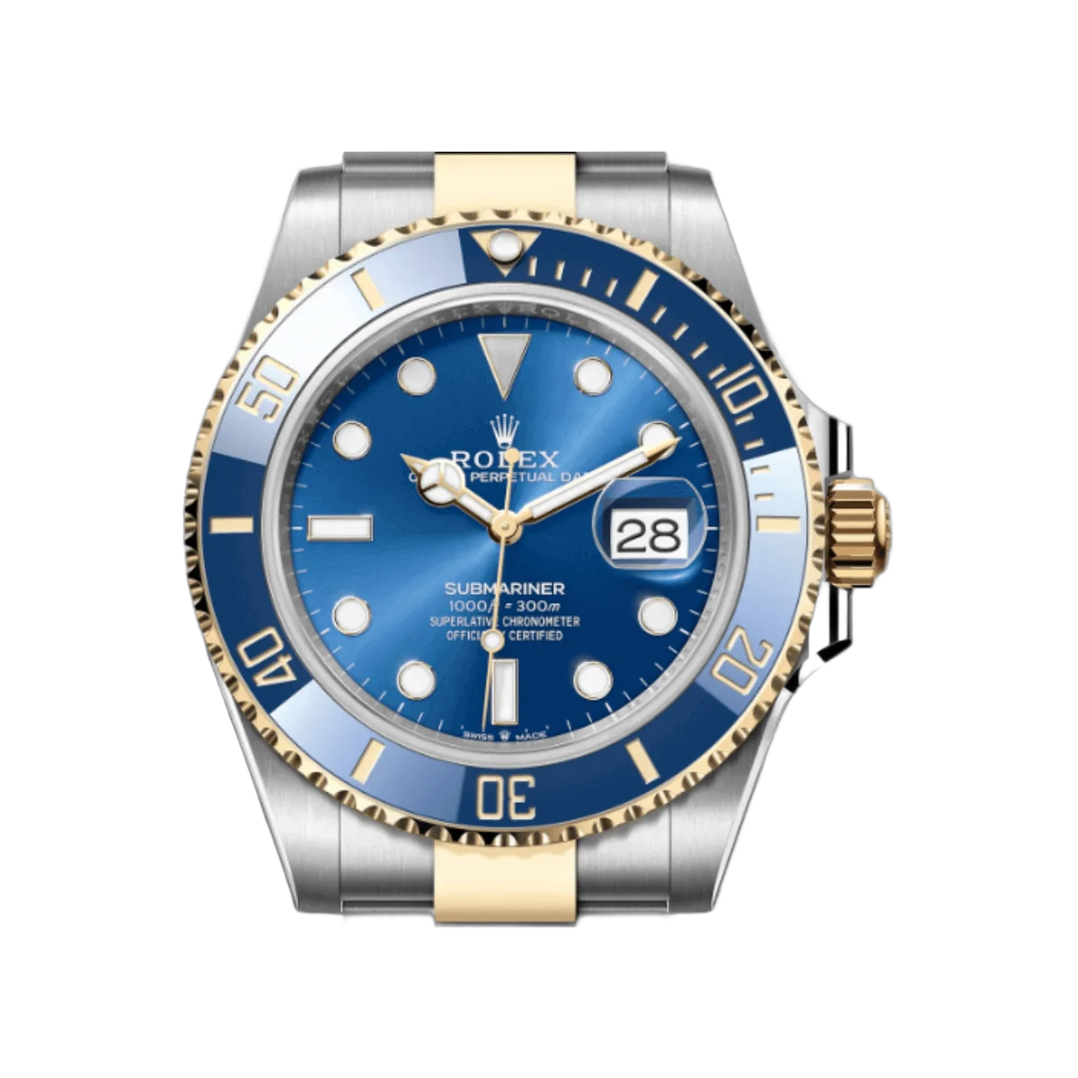 劳力士 Submariner Date 126613LB-0002 蚝式钢 - 黄金皇家蓝色表盘 41 毫米男士手表