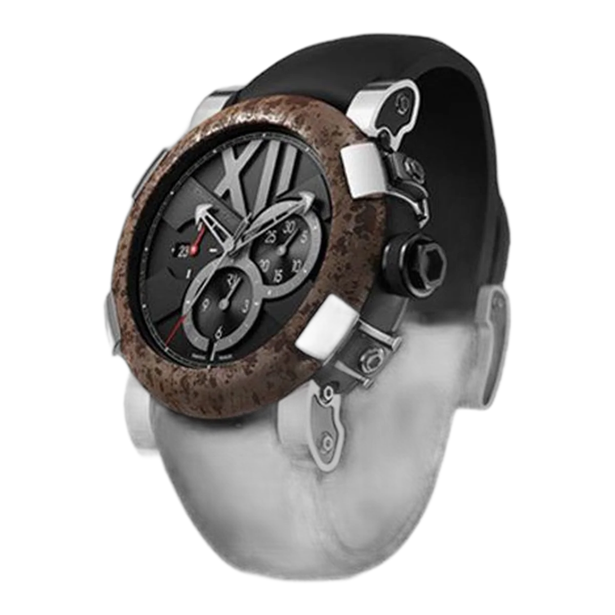 Romain Jerome Titanic DNA CH.T.OXY3.BBBB.00.BB Chronograph 50Mm Black Satin Finished Stainless Steel Men's Watch