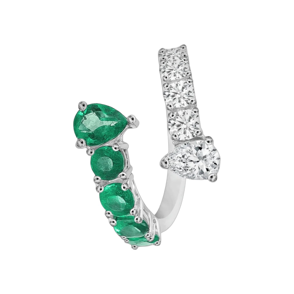 Rund-Birne CS Ring - 2.37 CTW,HRD-G-H VS-SI,1046R,Gesamtgewicht - 4.71gm