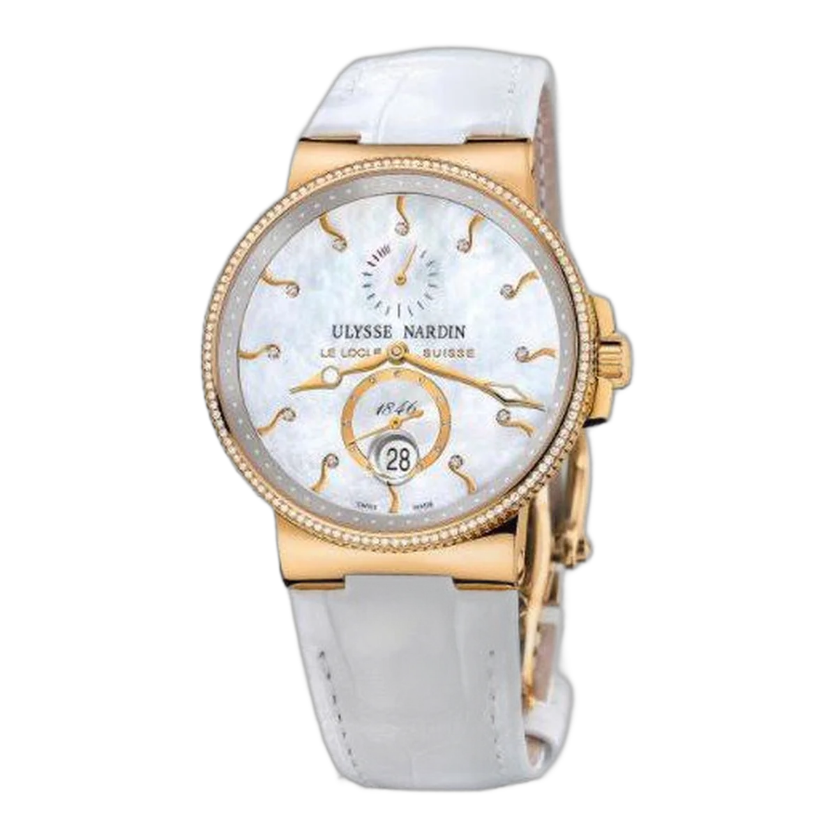 Ulysse Nardin Maxi Marine 18 Karat Roségold 41 mm Damenuhr