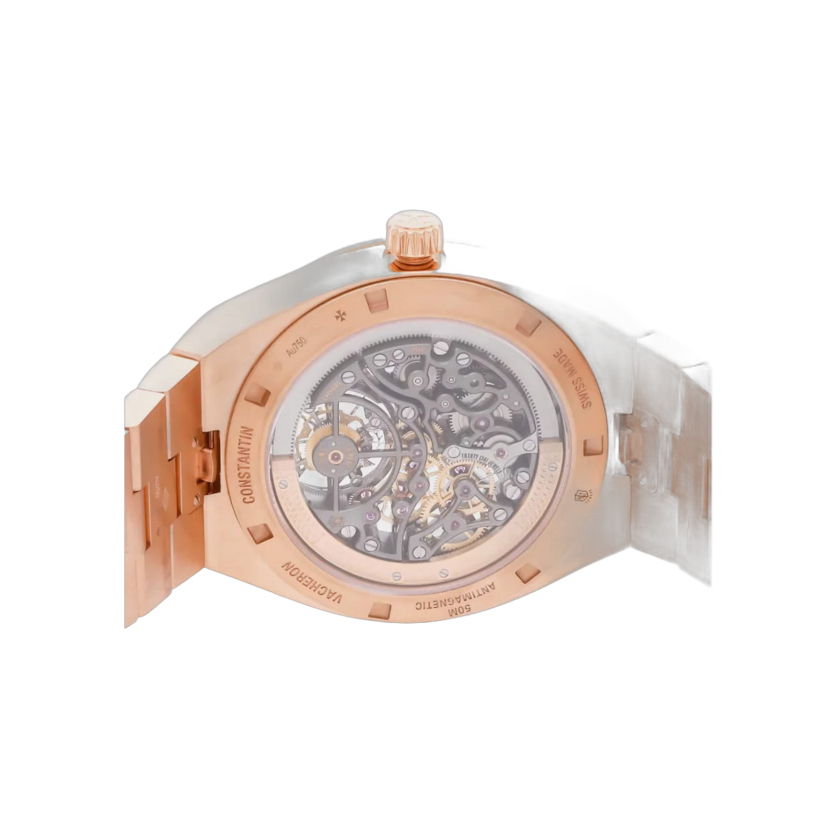 Vacheron Constantin Overseas 6000V/110R-B934 Tourbillon Rose Gold 42.5mm Skeleton Dial Men's Watch