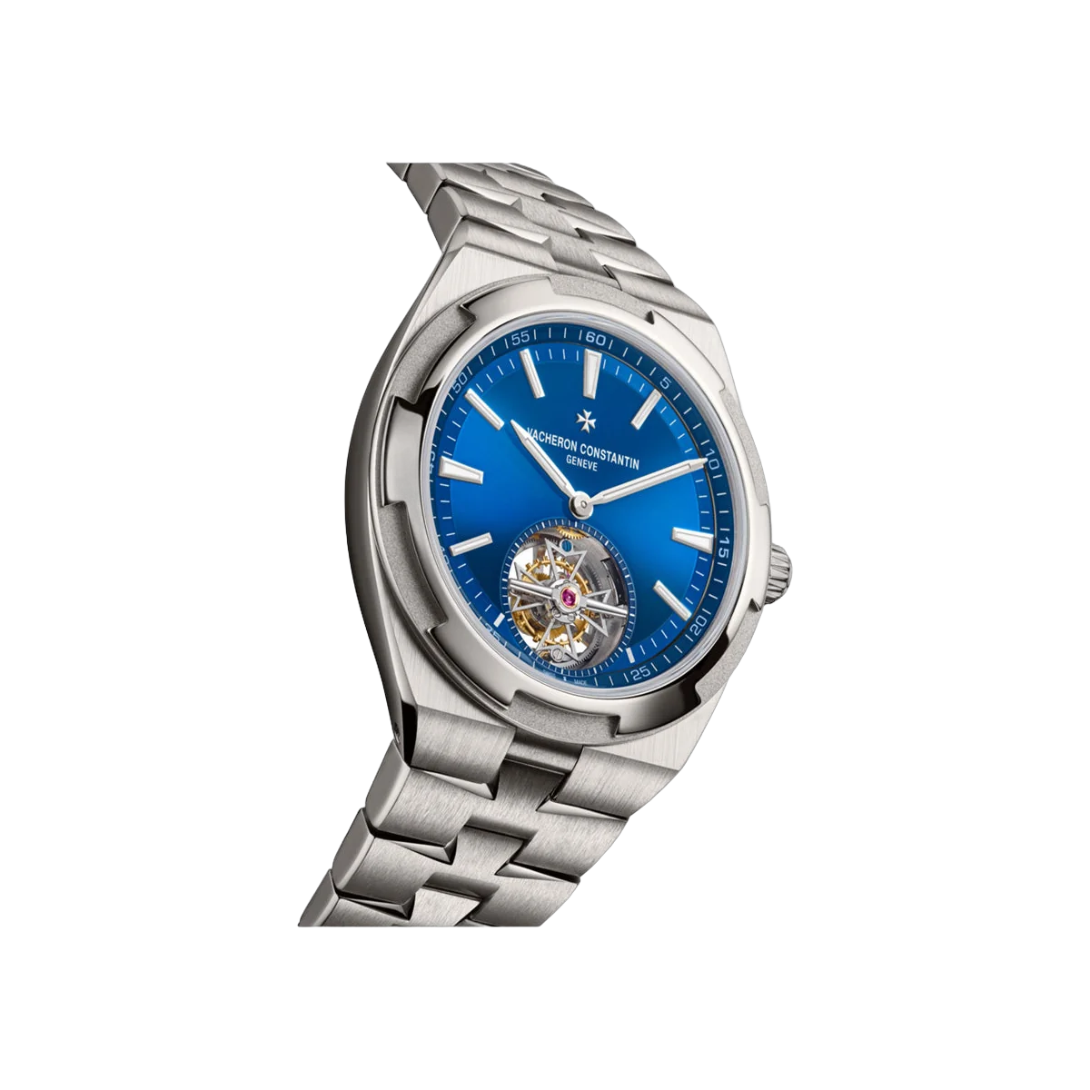 Vacheron Constantin Overseas 6000V/210T-H032 Tourbillon Stainless Steel 42.5mm Blue Dial Men's Watch