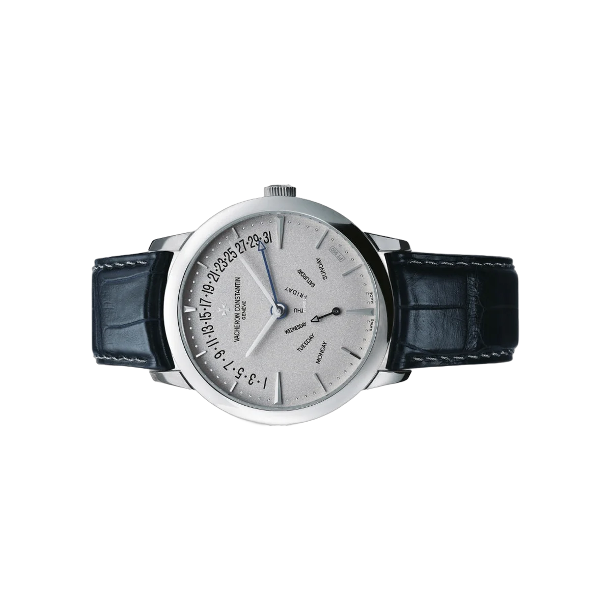 Vacheron Constantin Patrimony 86020/000P-9345 Retrograde Day-Date Platin 42,5mm Silber Zifferblatt Herrenuhr