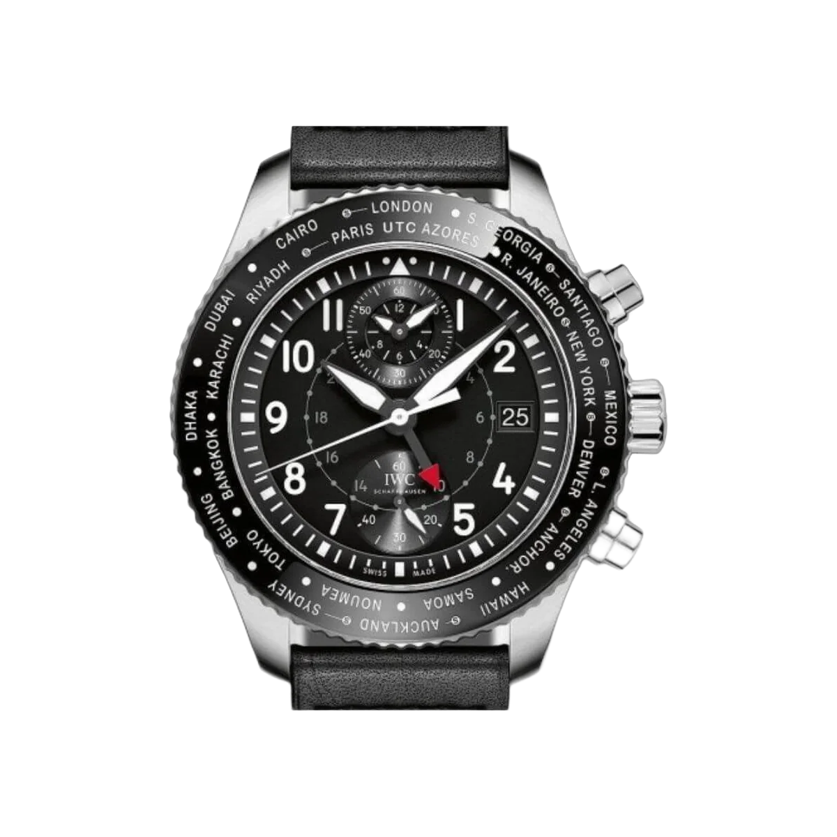 ساعة WC Pilots IW395001 Timezoner Chronograph بمينا أسود