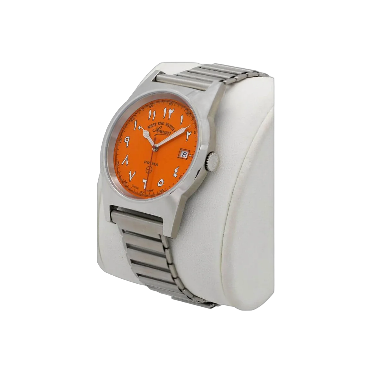 West End Watch Co. 3374 Sowar Prima Quarz 38 mm arabisches orangefarbenes Zifferblatt 3374