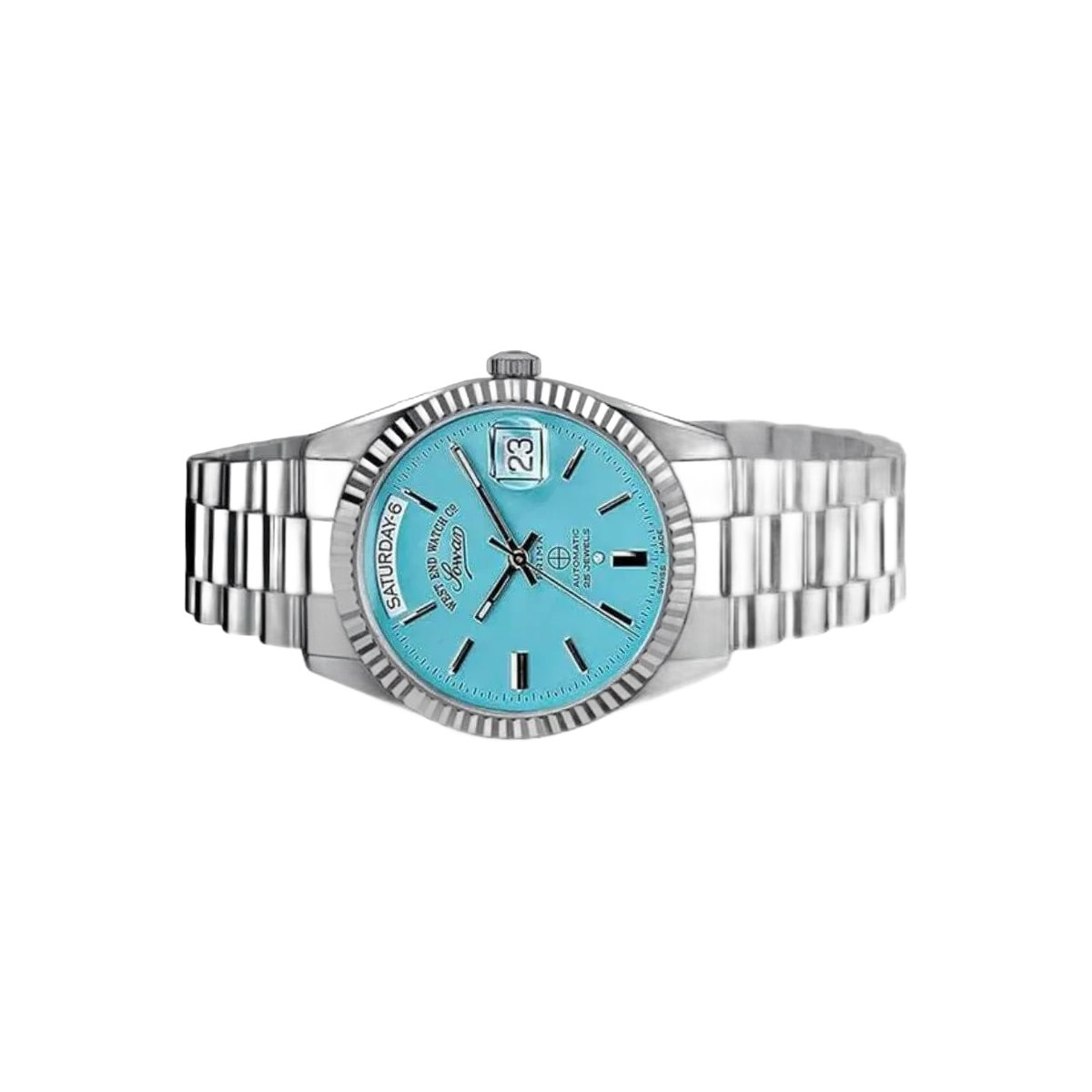 West End Watch Co. 6868.10.3337 Sowar Prima Tiffany Blue Index-Zifferblatt Herrenuhr