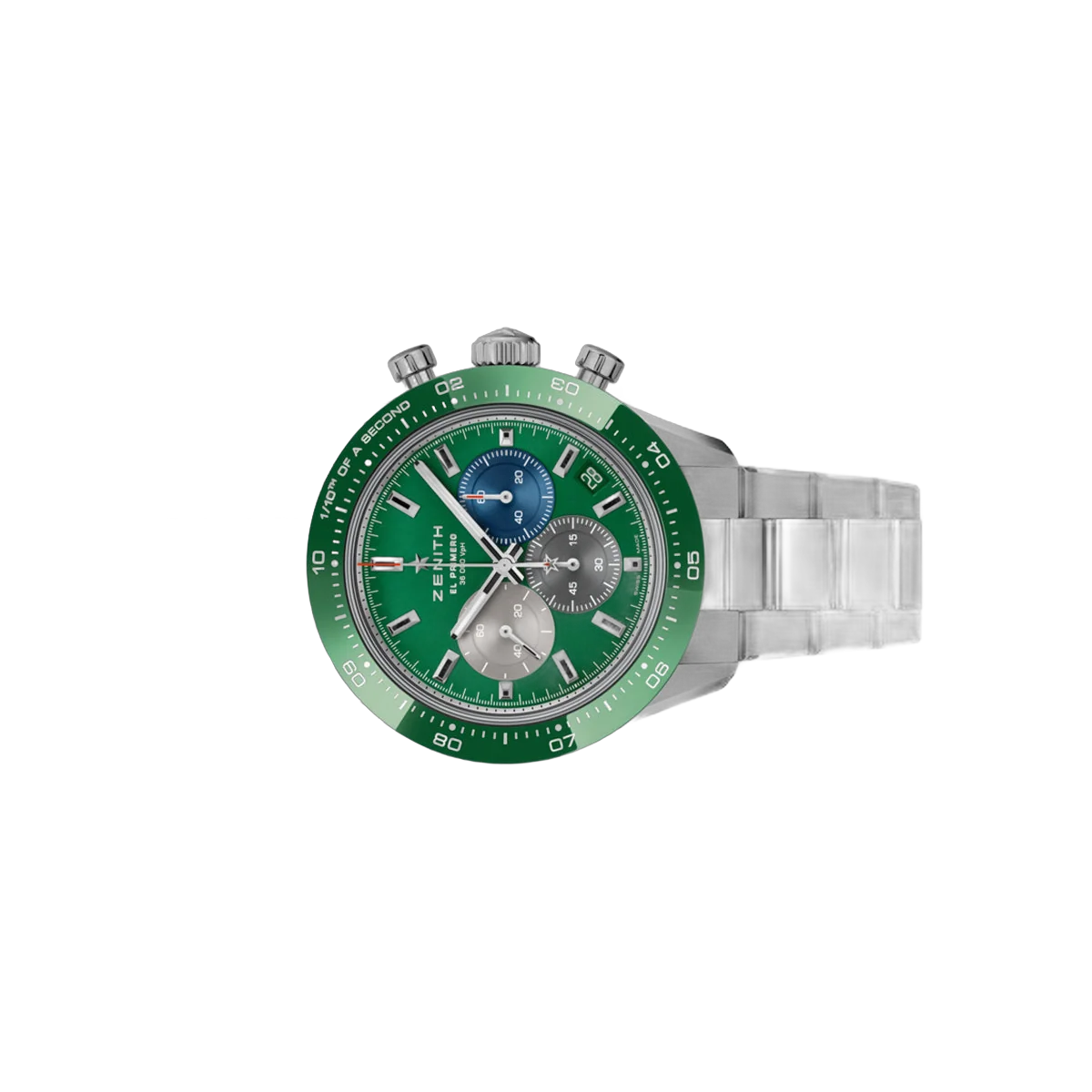 Zenith Chronomaster Sport 03.3119.3600/56.M3100 Herrenuhr aus Edelstahl, 41 mm, grünes Zifferblatt